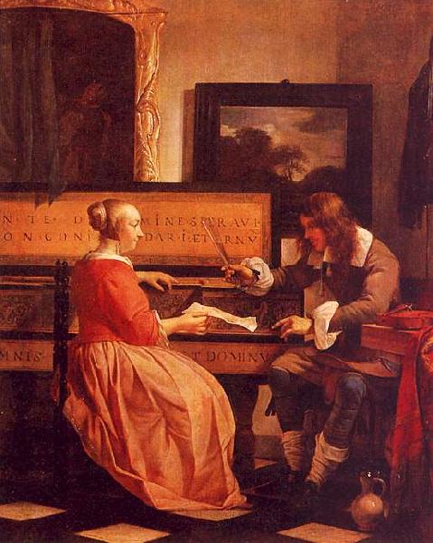 Gabriel Metsu The Music Lesson France oil painting art